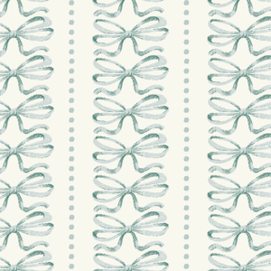 Vintage Bow Stripes Blue