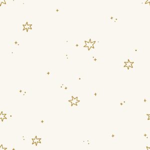 Simple Stars and Sparkles Golden on Cream