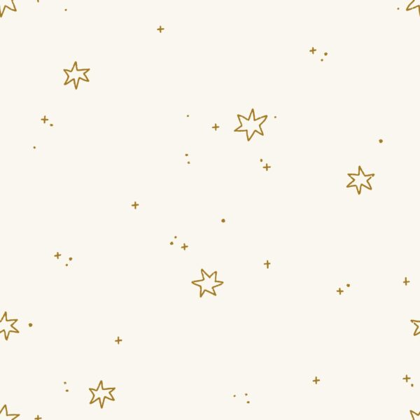 Simple Stars and Sparkles Golden on Cream