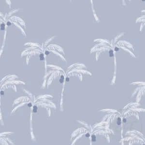 Palm Trees & Coconuts Blue