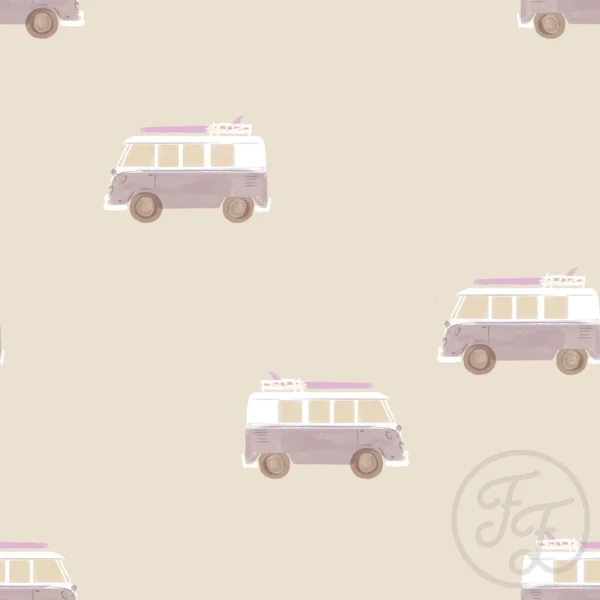 Camper Van Big Purple Beige
