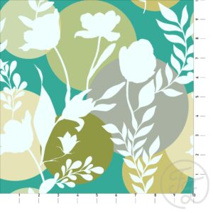 White Solid Flower with Colorful Circle