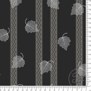 Mesh leaf and lace in dark grey