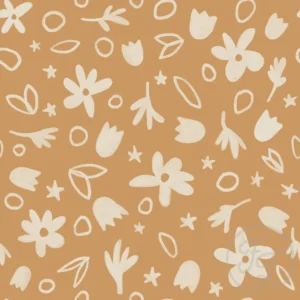 Tropical Flowers Ochre