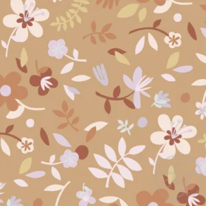 Collage Flower Light Brown Big