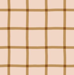Windowpane Check Ocre on Pink