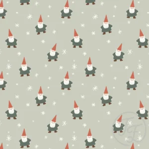 Christmas Gnome and Stars Small Green