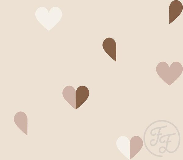 Hearts Beige Small