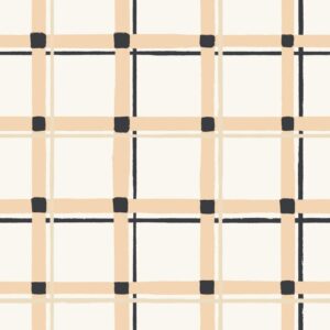 Windowpane Check Cream Beige