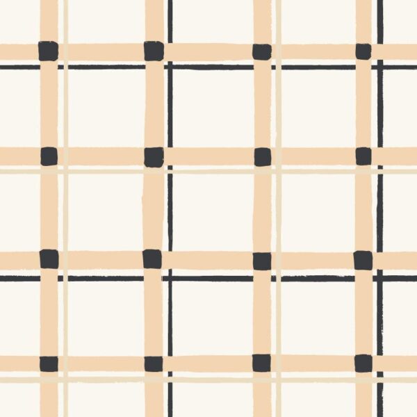 Windowpane Check Cream Beige