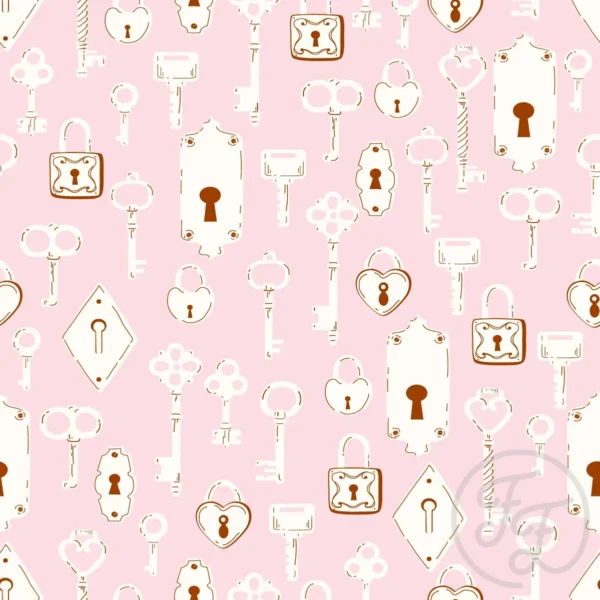 Lock & Keys in Pale Pink