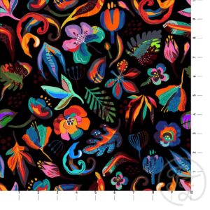 Bold Tropicals in Black