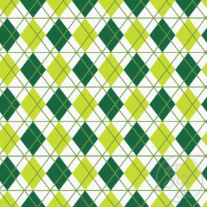 St Patrick day green diamonds in White