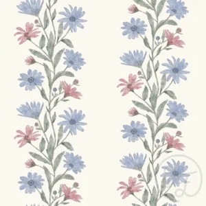 Blue Pink FLower Lines Florina