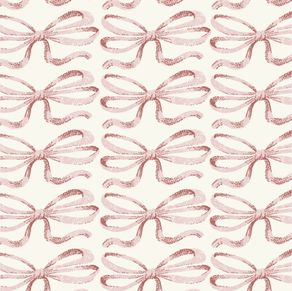 Vintage Bow Allover Pink