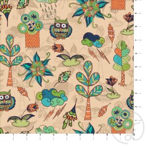 Owl Forest in Light Orange