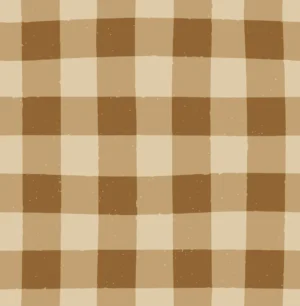 Fall Gingham Warm Brown Medium