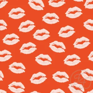 Lips in red orange