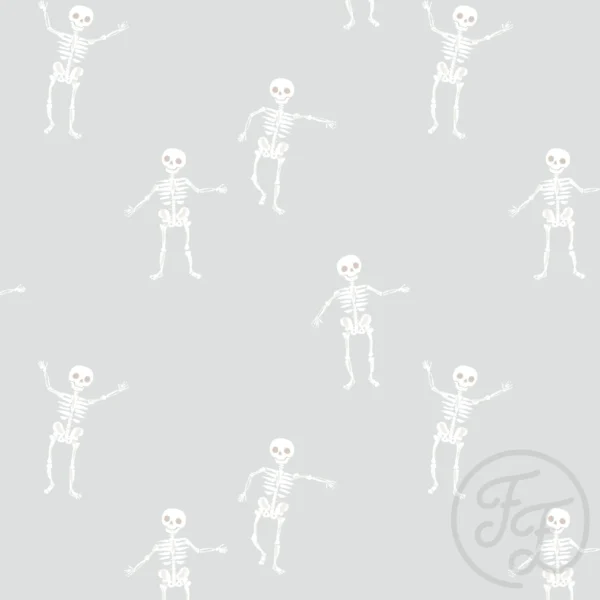Dancing Skeletons Light Blue