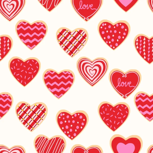 Heart Shape Cookies in Ceramic
