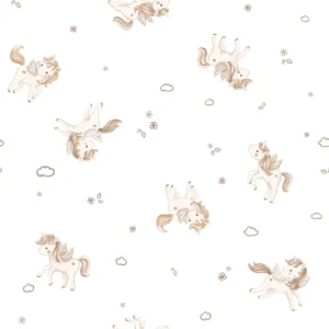 Brown Unicorn Offwhite Small