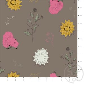 Summer Bloom in Taupe Brown