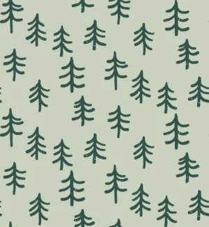 Simple Minimalistic Trees Dark Green