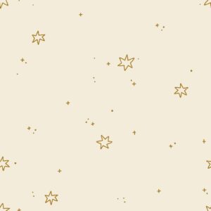Simple Stars and Sparkles Gold on Warm Cream