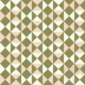 Abstract Geometric in Drab Green