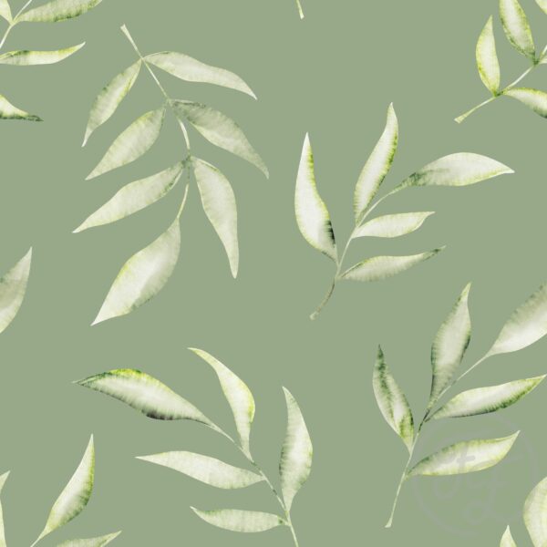 Leaves and Watercolor in Green