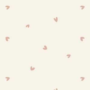 Valentine Hearts Pink on Cream