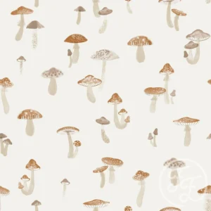 Tiny Mushroom Brown White
