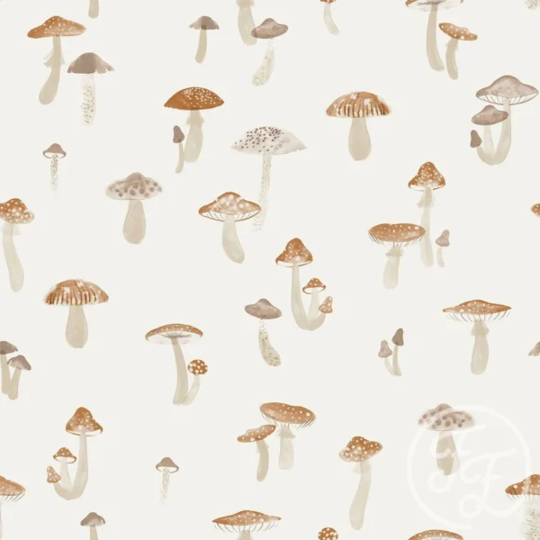 Tiny Mushroom Brown White