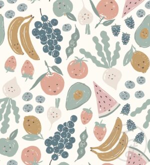 Happy Fruit Dusty Blue