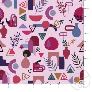 Geomeric Potry in Light Pink