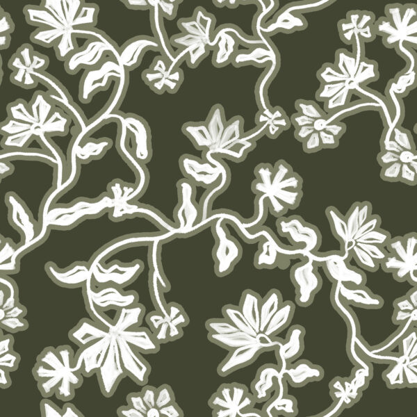 Glowing White Veins in Army Green