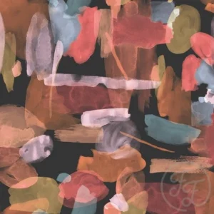Abstract Painting Big Multicolor Dark