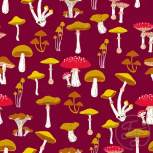 Mushrooms in Wine Red