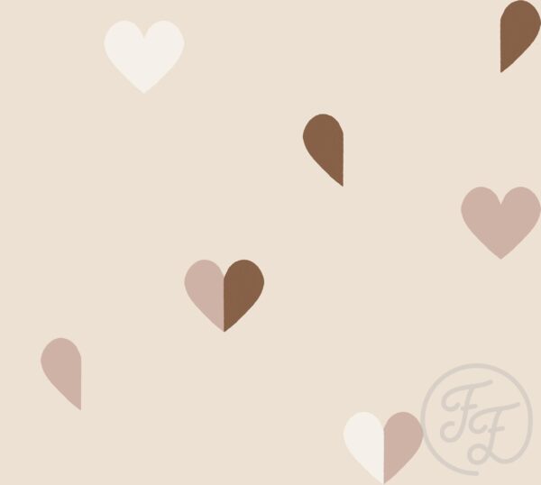 Hearts Beige Big