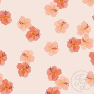Hawaiian Flowers Orange Big