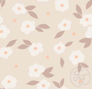 Flowers and Dots Beige