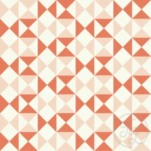 Abstract Geometric in Floral White