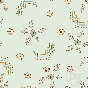 Framed Flowers Light Sage
