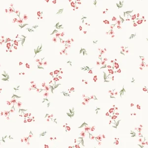 Floral Pernille Red Offwhite