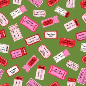 Love Coupon in Moss Green