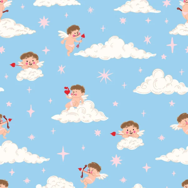 Little Cupid in Baby Blue