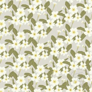 Primeroses Flower in Light Grey