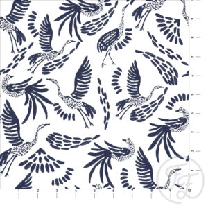 Flying Herons in White