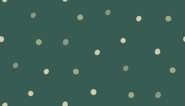 Colorful Christmas Dots Emerald Green