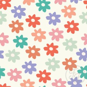 Colorful Daisy in Vista White